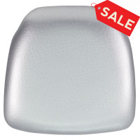 Flash Furniture BH-SIL-HARD-VYL-GG Hard Silver Vinyl Chiavari Chair Cushion